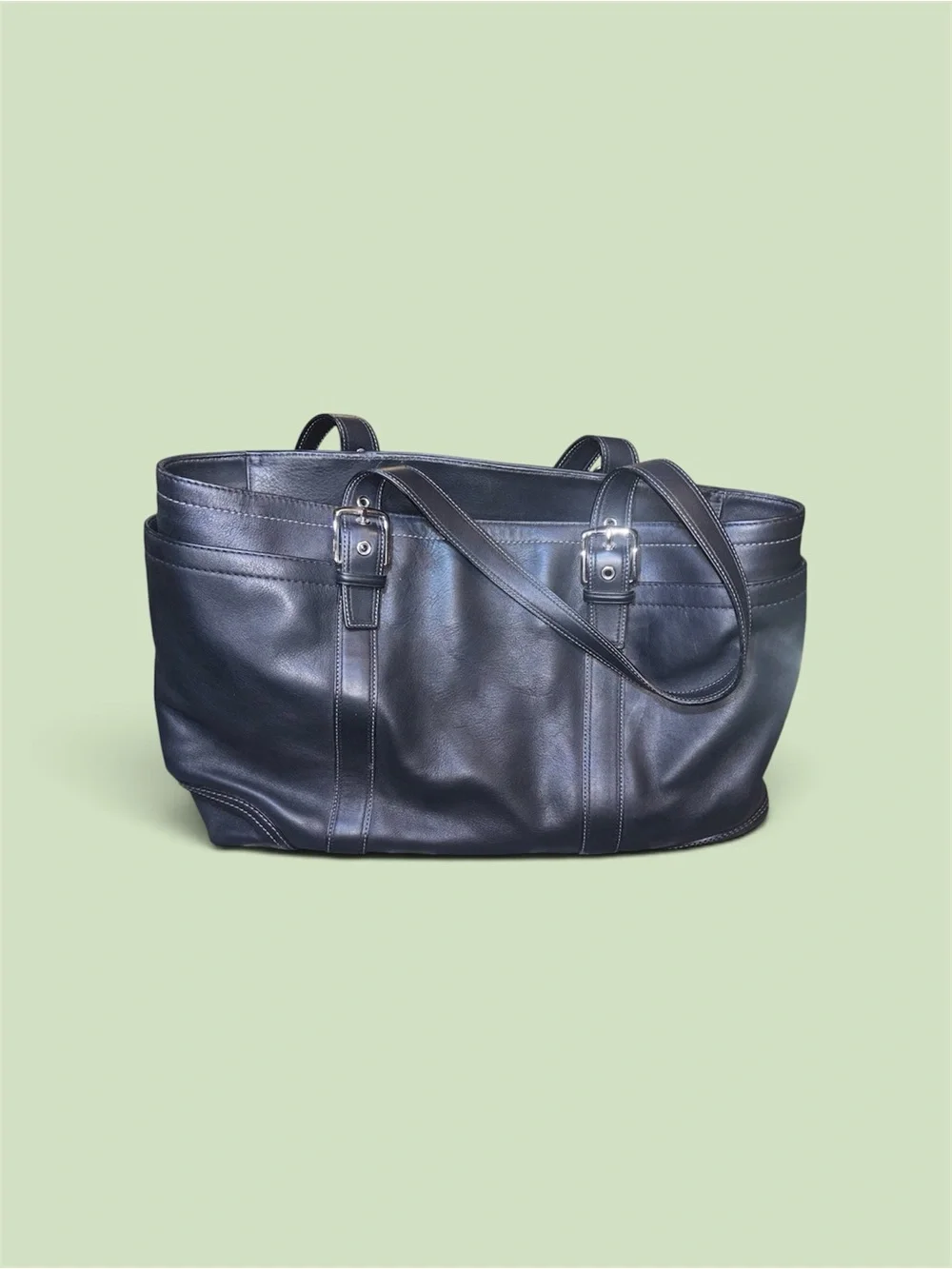 Coach Large Leather Diaper Bag With Changing Pad. Brand new.